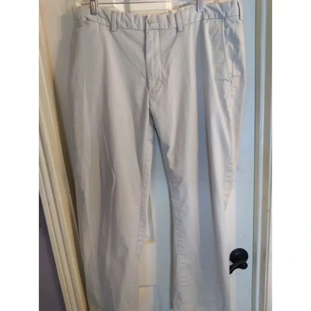 Polo Ralph Lauren Pants Khaki Tan Straight Leg Sz 38/32 Classic Stretch